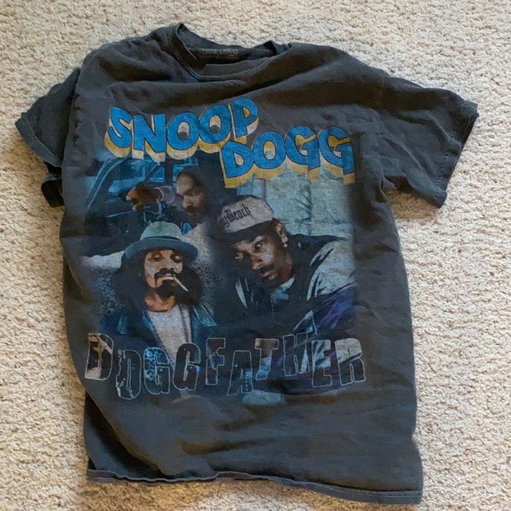 snoop dog print grey t shirt